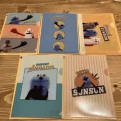 パペットスンスン　クリアファイルミニ　5種類セット スンスン　ノンノン　ズンズン