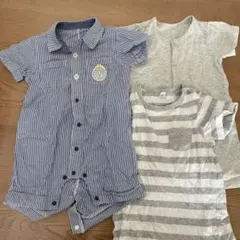 80 半袖　ロンパース3枚セット