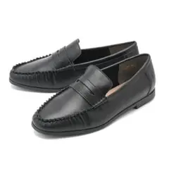 la farfa SHOES ローファー ブラック　24.5cm 甲高幅広4Eのサムネイル