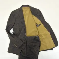 エトロ セットアップ スーツ ネイビーストライプ 44サイズ 柄裏地 ETRO