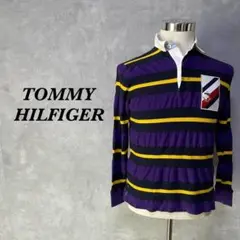 トミーヒルフィガー ラガーシャツ ボーダー ワッペン マルチカラー M 3281
