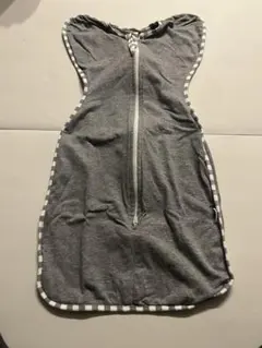 【スワドル２枚セット】グレー ベビースリーパー ジッパー付き