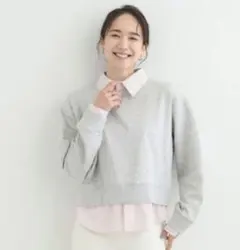 キューティーブロンド　シャツレイヤード風スウェット　トレーナー　美品