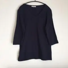 SAGE AND FOOL甘編み天竺 ６部袖 カットソー