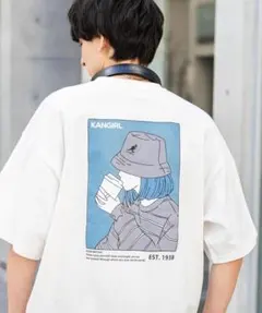 新品【KANGOL】別注コラボカンガールバックプリントTシャツ