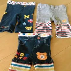 ミキハウス、ホットビスケッツ　 スパッツ3枚セット