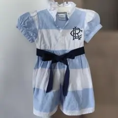 ラルフローレン ベビー ドレス ブルマセット 6M 70cm ブルー ホワイト