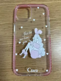 Ciaraイラスト付きハートiPhone14