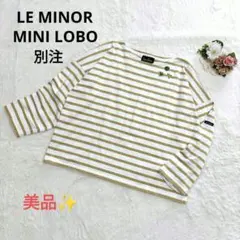 【美品】ルミノア ミニラボ 別注 ワイドシルエットボーダーカットソー 刺繍