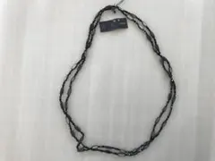 SCHMUCK ロングネックレス ブラック/グレー