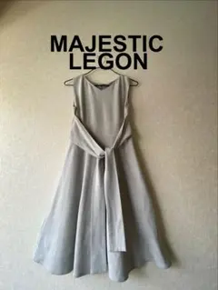 MAJESTIC LEGON♡ノースリーブスエード調♡秋冬ワンピースブルーグレー