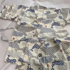 130サイズ 波模様 着物