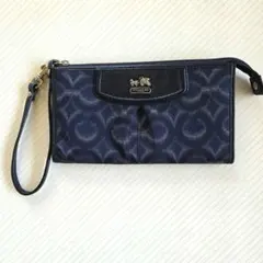 COACH 長財布 ネイビー