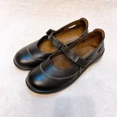【美品】アキレスソルボ メリージェーン 黒 ストラップ付 フラットシューズのサムネイル