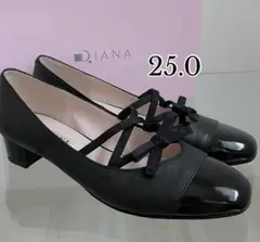 DIANA ダイアナ クロスリボンで上品バレエコアに♪ローヒールパンプス 25