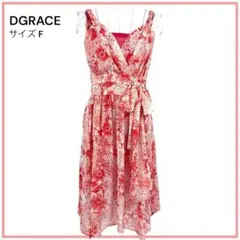 DGRACE 花柄カシュクール風シフォンワンピース F インナー付 リゾートのサムネイル