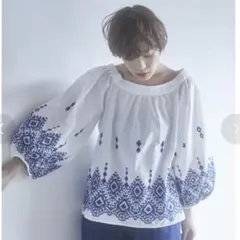 【新品】アースミュージック&エコロジー　2wayエンブロイダリーブラウス　刺繍