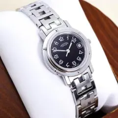 稼働 Hermes クリッパー 腕時計 CL4.210 デイト 新品電池2762 - メルカリ