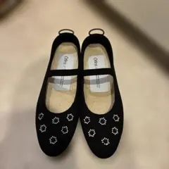 美品】オッフェン パンプス メリージェーンシューズ フラワーモチーフ