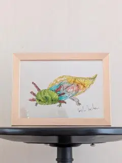 カエルアート原画 動物画 絵画 アクリル画 現代アート 手描き 一点物