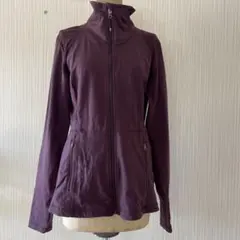 パープル ジッパー付き ハイネックジャケット