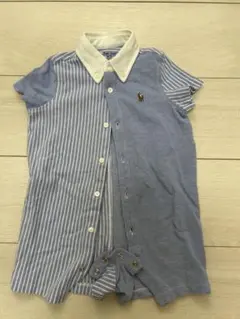 Ralph Lauren 青ストライプ ポロシャツ
