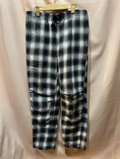 WILD THINGS ブラック ホワイト　オンブレチェックパンツ