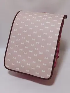 ランドセルカバー　女の子用☆リボン柄　ピンク　ハンドメイド