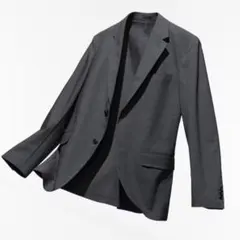 試着のみ☆ユニクロ 感動ジャケット L グレー 涼感 軽量 伸縮 速乾 洗える