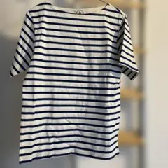 ストライプ 半袖 Tシャツ ボートネックのサムネイル
