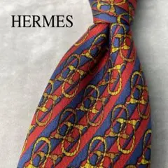 美品 HERMES エルメス 総柄 目 アイ 謎柄 ネクタイ マルチカラー