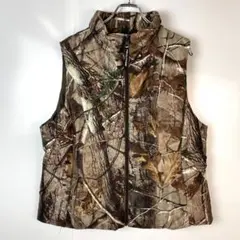 90s ダックカモ 短丈ダウンベスト リバーシブル usa古着 リアルツリー L d374c7e919afd392554f2eeab11547