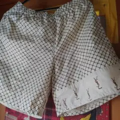YSL チェック柄 ショートパンツ
