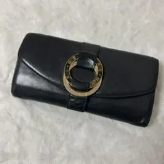 希少✨ブルガリ チャンドラ 長財布 ロングウォレット レザー ブラックのサムネイル