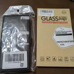 Xperia 5 IV 手帳型ケース ブラック + GLASSフィルム