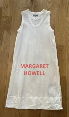 【美品】MARGARET HOWELL リネン ノースリーブ ワンピースのサムネイル