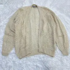 【KARAE】ニット　カーディガン　白　長袖　ゆったり