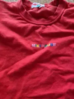 Miki House 赤 Tシャツ ロゴ入り１００
