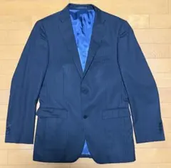 バーバリーブラックレーベル　スーツジャケット　ブラック系　ストライプ　40R