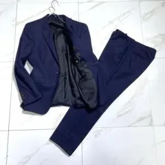 美品⭐︎スーツセレクト ウール マルチストライプ ビジネススーツ 人気カラー