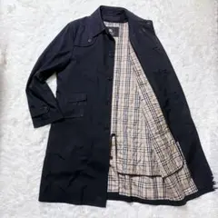 【美品】Burberry ノバチェック ライナー付き ステンカラーコート 黒