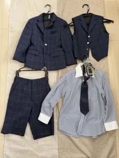 ワンダーファクトリー　入学式スーツ　ネイビー　120センチ　男の子