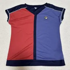 FILA Vネック 半袖 テニスウェア Sサイズ 赤 紫 ネイビー