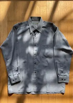 新品未使用　古着　シャツ　チェック　千鳥柄　大きめ
