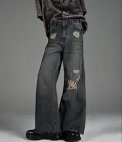 【新品】ADRER ダメージ フレアデニム スラックス XSサイズ