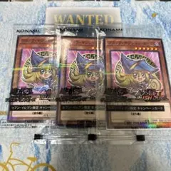 遊戯王 ブラックマジシャンガール セブンイレブン限定キャンペーンカード 3枚