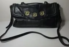 ザラ ZARA 本革 レザー 2WAY ショルダー レザーショルダーバッグ 黒