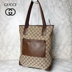 031 極美品 GUCCI トートバッグ ハンドバッグ 肩掛け GGキャンバスのサムネイル
