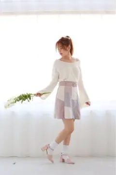 nice cluap ナイスクラップ　ベルト付き台形スカート