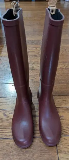 AIGLE バーガンディ ロング レインブーツ